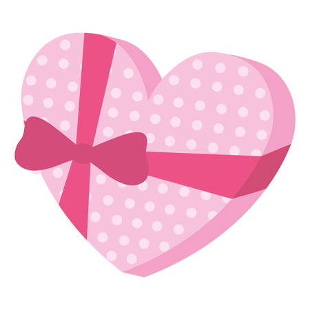gift box with heart shape vector illustration designのイラスト素材