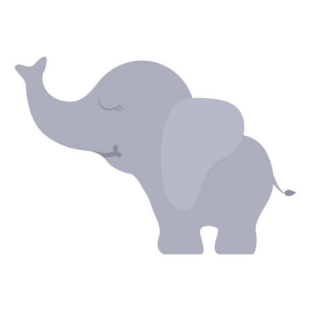 cute and little elephant character vector illustration designのイラスト素材