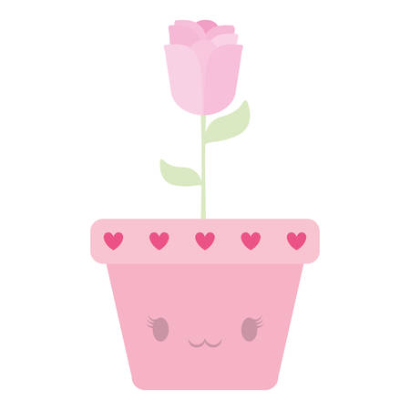 beautiful rose flower decorative icon vector illustration designのイラスト素材