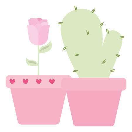 beautiful rose flower decorative icon vector illustration designのイラスト素材