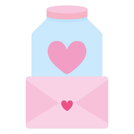 envelope with heart icon vector illustration designのイラスト素材