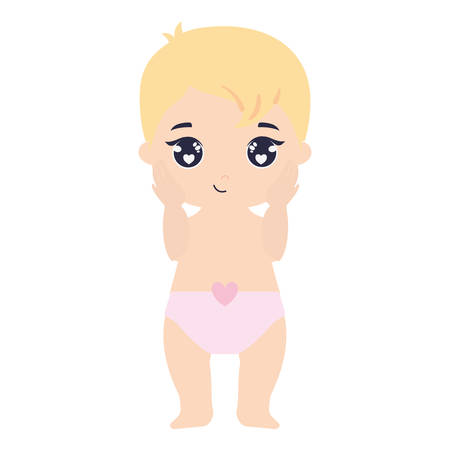 cute and little baby love vector illustration designのイラスト素材