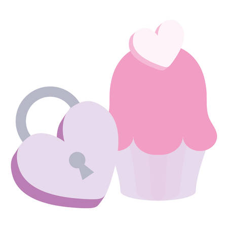 padlock with heart love icon vector illustration designのイラスト素材