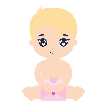 cute and little baby love vector illustration designのイラスト素材
