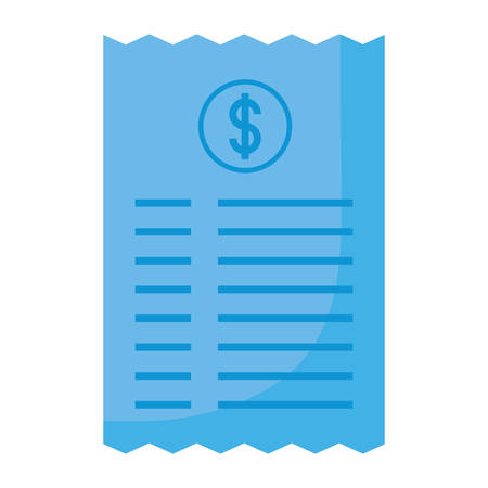 invoice icon over white background, vector illustrationのイラスト素材