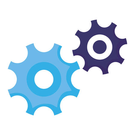 gear wheels over white background, vector illustrationのイラスト素材