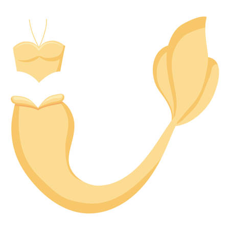mermaid swimsuit icon over white background, colorful design. vector illustrationのイラスト素材