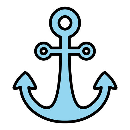 anchor icon over white background, vector illustrationのイラスト素材