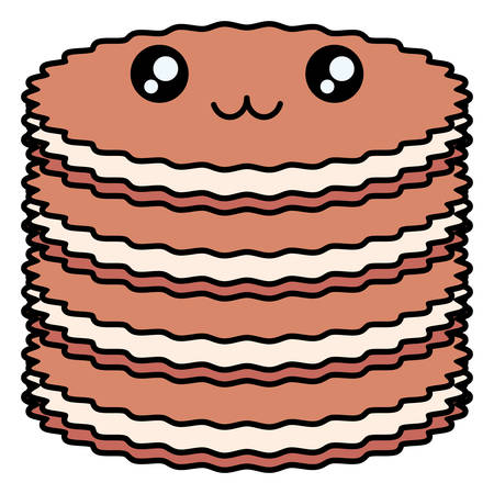 cute cookies kawaii characters vector illustration designのイラスト素材