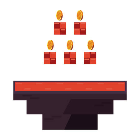 base bricks coins video game background vector illustrationのイラスト素材