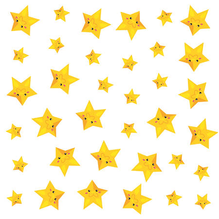 cute stars video game background vector illustrationのイラスト素材