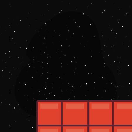 video game space stars brick base vector illustrationのイラスト素材