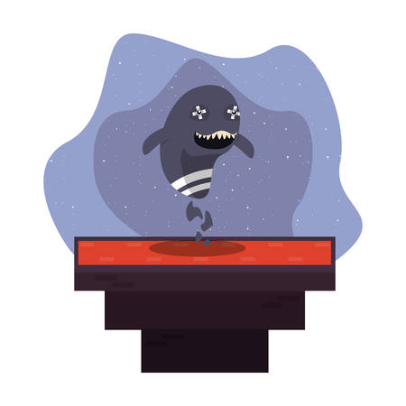 monster base video game background vector illustrationのイラスト素材