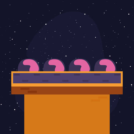 video game space stars base world vector illustrationのイラスト素材