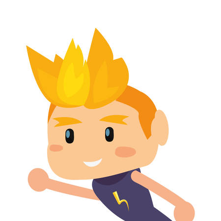 cute boy smiling hand up video game vector illustrationのイラスト素材