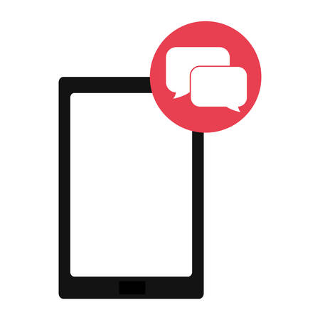 tablet with app chat vector illustration designのイラスト素材