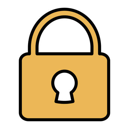 safe secure padlock icon vector illustration designのイラスト素材