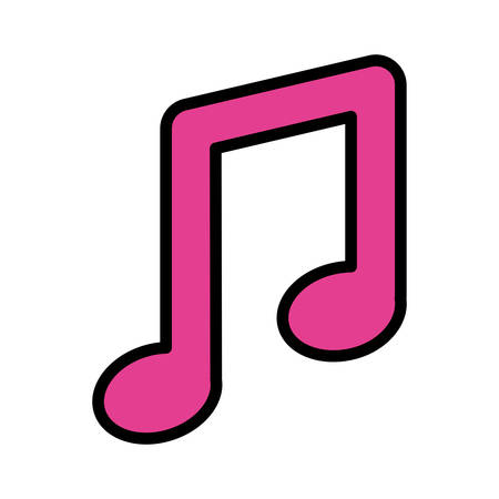 music note isolated icon vector illustration designのイラスト素材