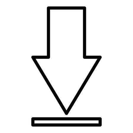 arrow download isolated icon vector illustration designのイラスト素材