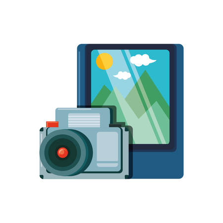 picture photographic with camera vector illustration designのイラスト素材