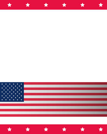 american flag national stars border background vector illustrationのイラスト素材