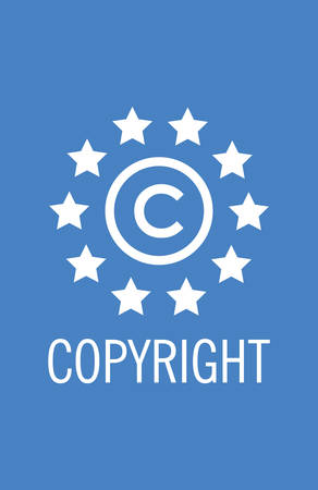 copyright protection of intellectual symbol vector illustration