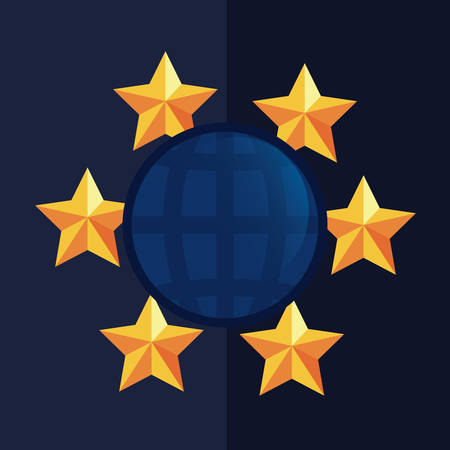 world stars copyright protection of intellectual vector illustrationのイラスト素材