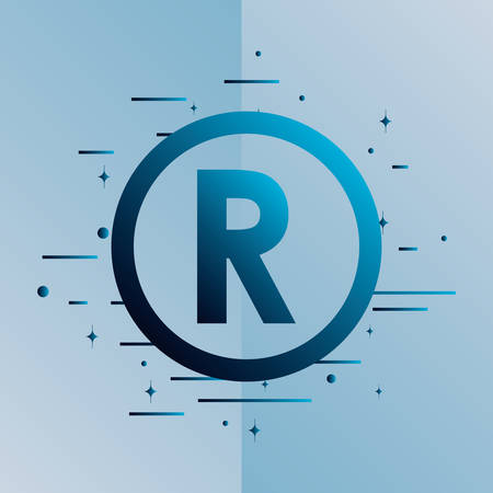 registered symbol copyright protection of intellectual vector illustrationのイラスト素材