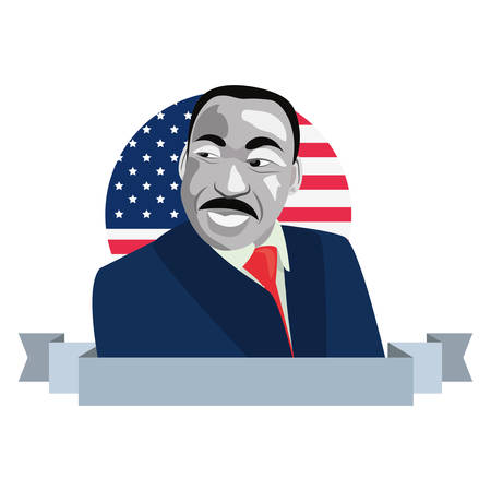 martin luther king portrait symbol vector illustrationのイラスト素材