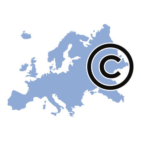 europen union map registered property vector illustrationのイラスト素材