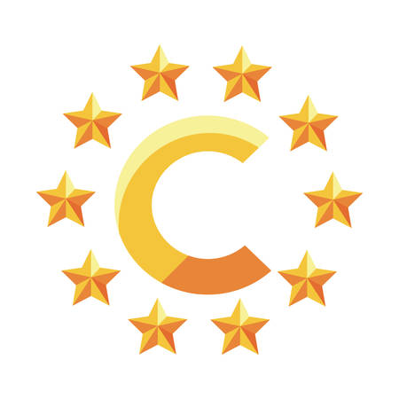 copyright of intellectual sign on white background  vector illustrationのイラスト素材