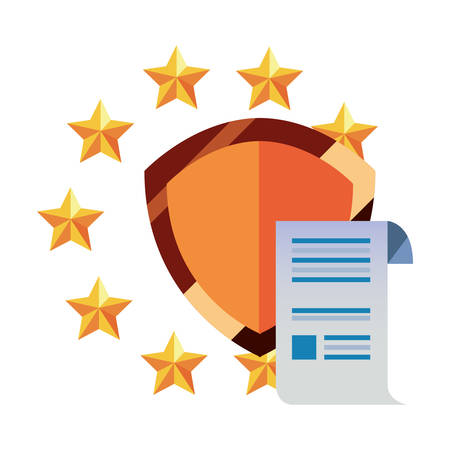 patent contract shield protection security copyright vector illustrationのイラスト素材