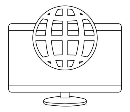 computer digital world protection copyright vector illustrationのイラスト素材