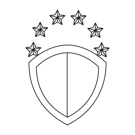 shield protection stars copyright of intellectual vector illustrationのイラスト素材