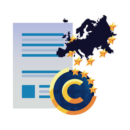 patent map symbol copyright of intellectual vector illustrationのイラスト素材