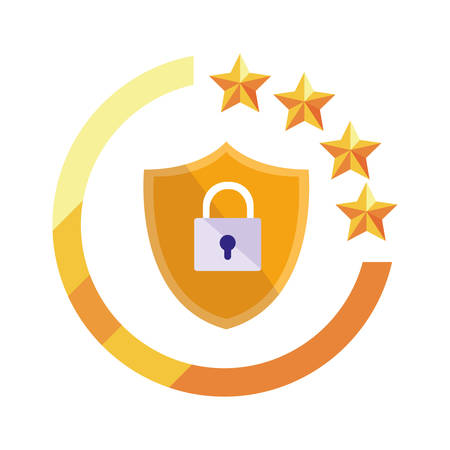 security sign digital copyright of intellectual vector illustrationのイラスト素材