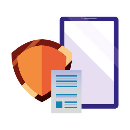 mobile protection data digital copyright of intellectual vector illustrationのイラスト素材