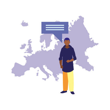 authorship man european union digital copyright vector illustrationのイラスト素材