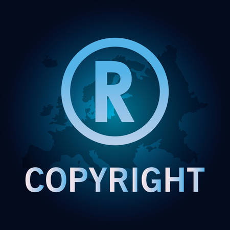 copyright of property intellectual sign vector illustrationのイラスト素材