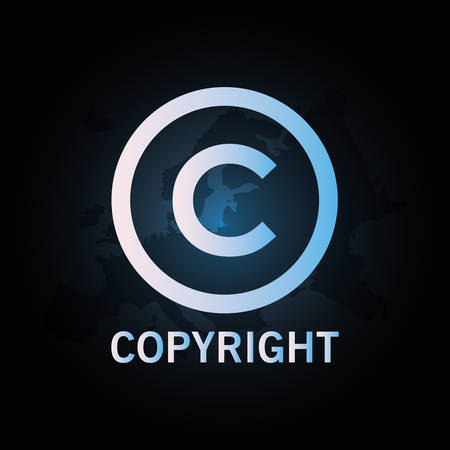 copyright of property intellectual sign vector illustrationのイラスト素材
