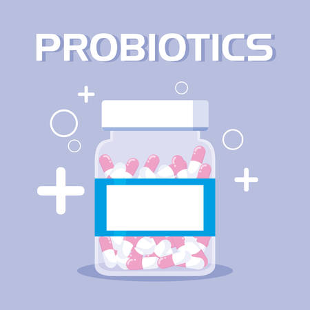 bottle medicines probiotics icon vector illustration designのイラスト素材
