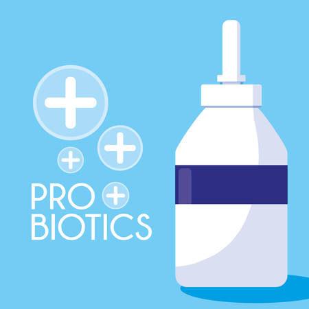bottle medicines probiotics icon vector illustration designのイラスト素材