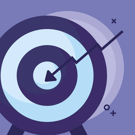 Target icon over purple background, colorful design. vector illustrationのイラスト素材