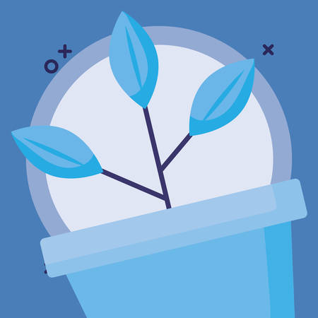 Plant icon over blue background, vector illustrationのイラスト素材