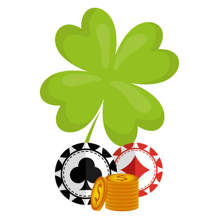 casino chips with money icons vector illustration designのイラスト素材