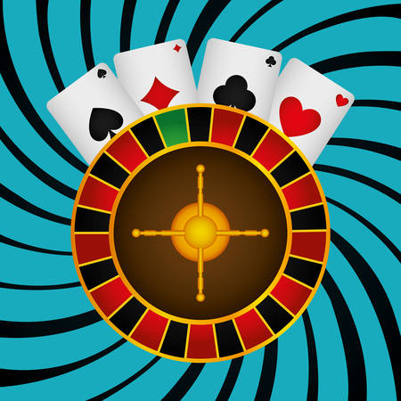 poker cards casino icons vector illustration designのイラスト素材