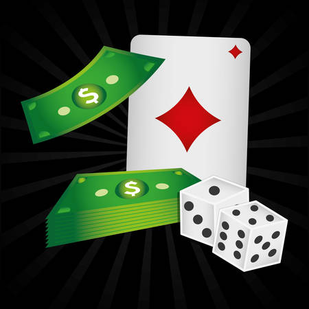 poker cards casino icons vector illustration designのイラスト素材