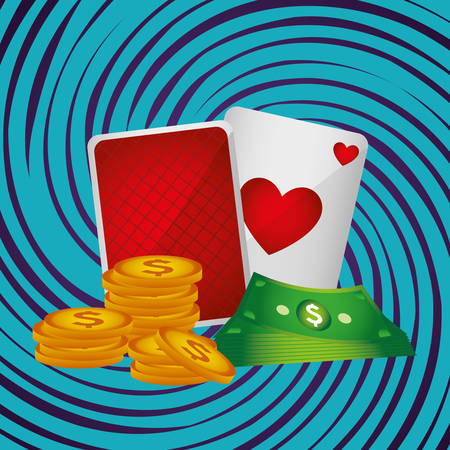 poker cards casino icons vector illustration designのイラスト素材