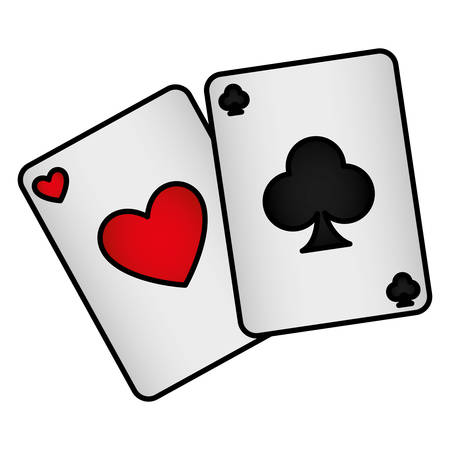 poker cards casino icons vector illustration designのイラスト素材