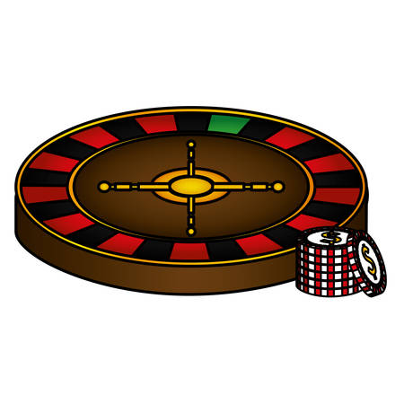 roulette fortune casino icons vector illustration designのイラスト素材